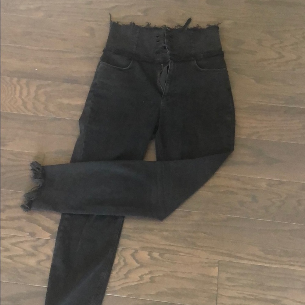 Zara lace up jeans